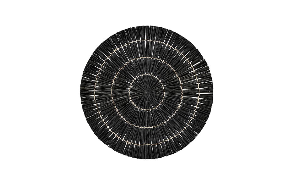 Placemat, Mendong, Black, Ø38cm, id1100