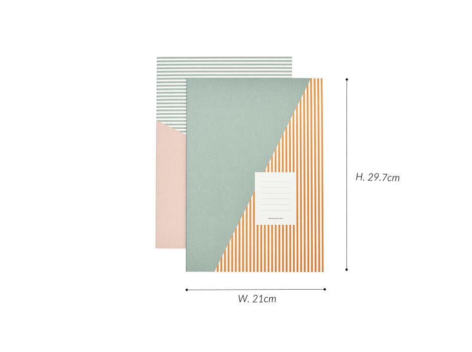 Note book, Stripes Combo, Etc, 29.7x21cm, mgac0102