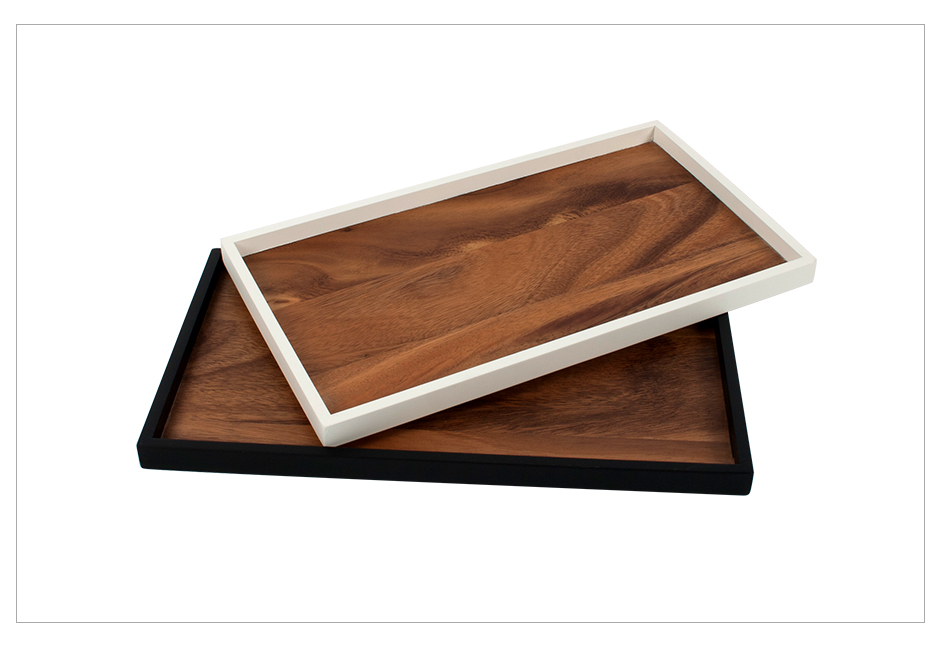Thin Tray-RECTANGLE, White Edge, 36 x 20cm, 420R