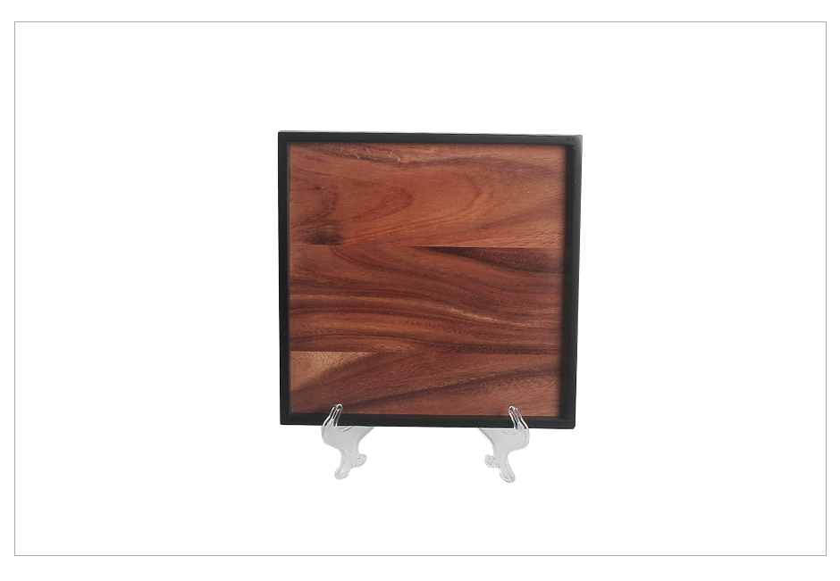 Thin Tray-SQUARE, Black Edge, 25.5cm, 420S