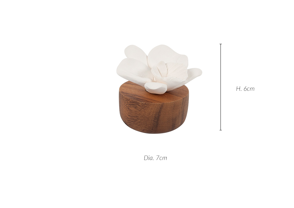 Flower Refreshment Jasmine, White, Dia. 7 x 6cm, 430J