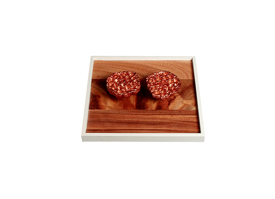 Wall Art Lotus 2 Seeds, Copper, 25.5cm, 540-2