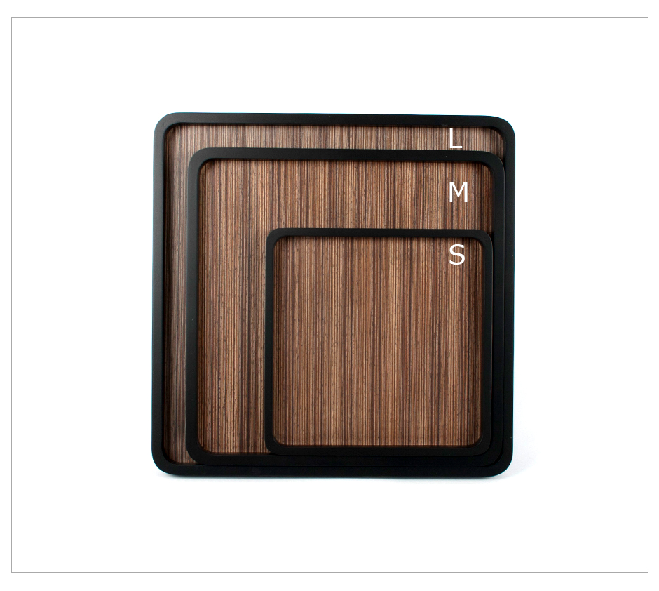 Retro Tray L, Black, 40 x 40 x 2cm, 549L