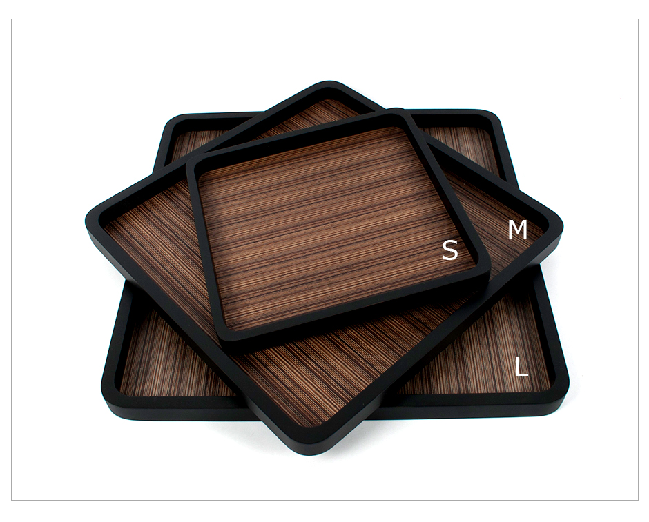 Retro Tray L, Black, 40 x 40 x 2cm, 549L