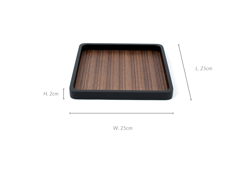 Retro Tray S, Black, 25 x 25 x 2cm, 549S