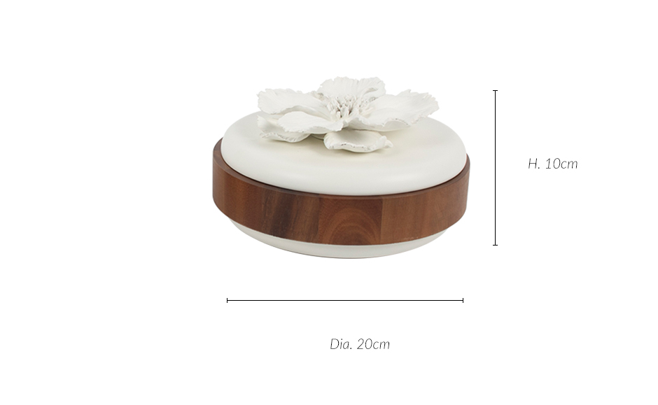 Cosmos Conceal Box L, White, Dia. 20 x 10cm, 554L