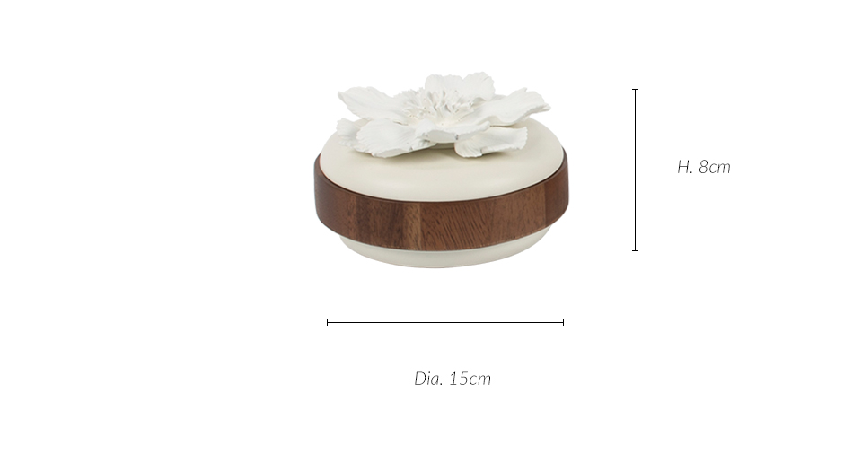 Cosmos Conceal Box S, White, Dia. 15 x 8cm, 554S