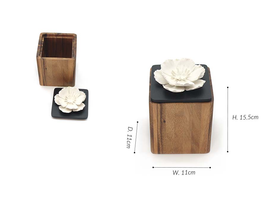 FLORA CACHE (M), Black, 11x11x15.5cm, KDTD 539M