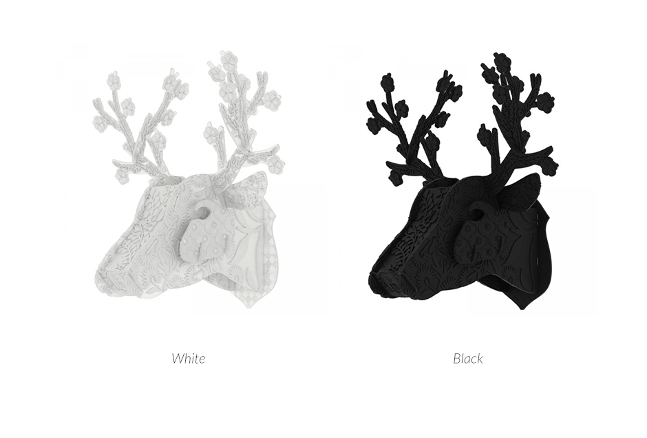 PLAIN COL. TROPHY DEER – COCONUT