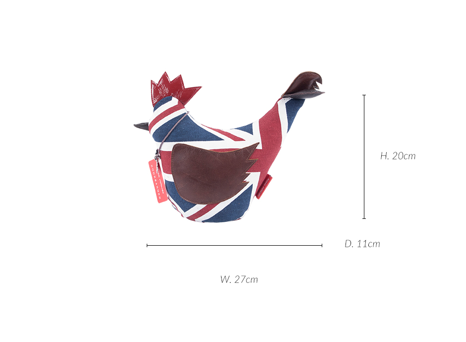 Cockerel DB, Union Jack, 20 x 27 x 11cm, CODBUJ
