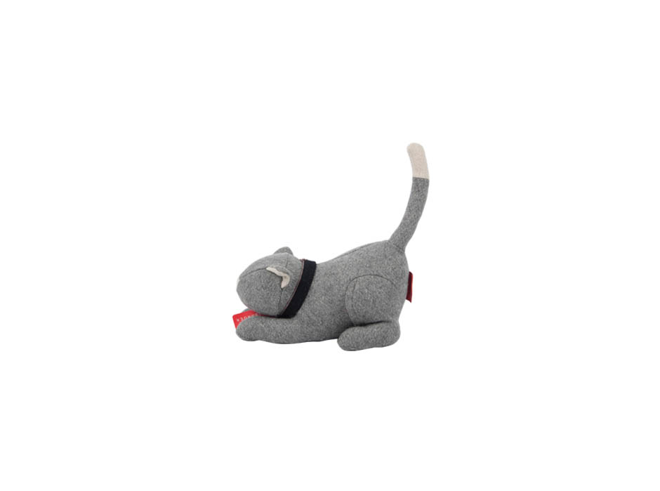 Cat Door Banger, Grey Felt, 23x27x14.5cm, DBCTDGF
