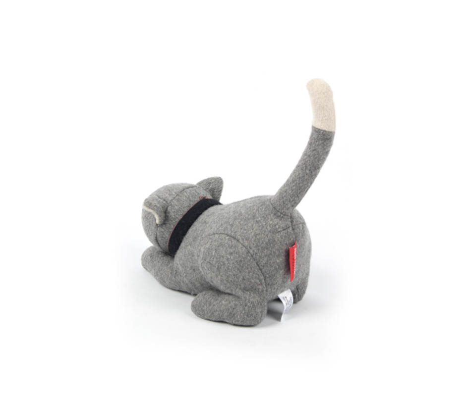 Cat Door Banger, Grey Felt, 23x27x14.5cm, DBCTDGF