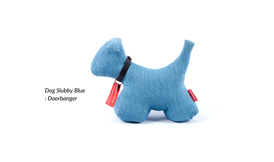 Dog DB, Slubby Blue, 22 x 26 x 10cm, DODBSB