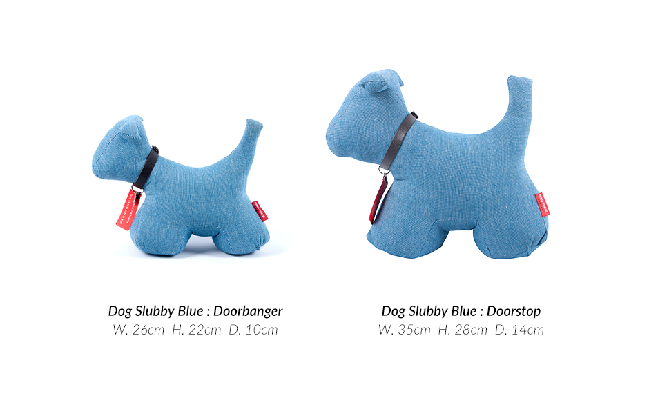 Dog DB, Slubby Blue, 22 x 26 x 10cm, DODBSB