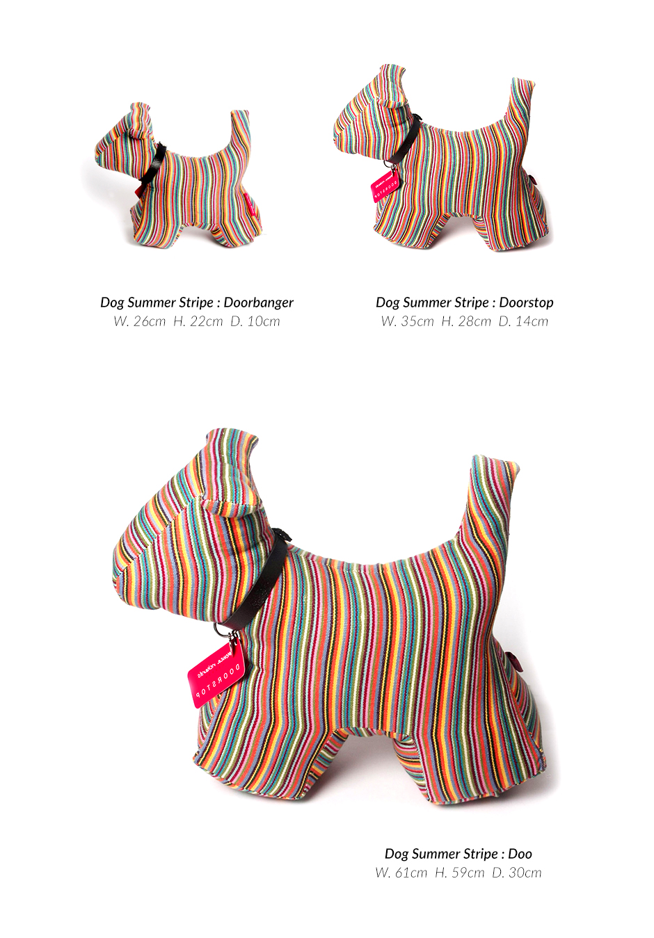 Dog DOO, Summer Stripe, 61 x 59 x 30cm, DOODOSS