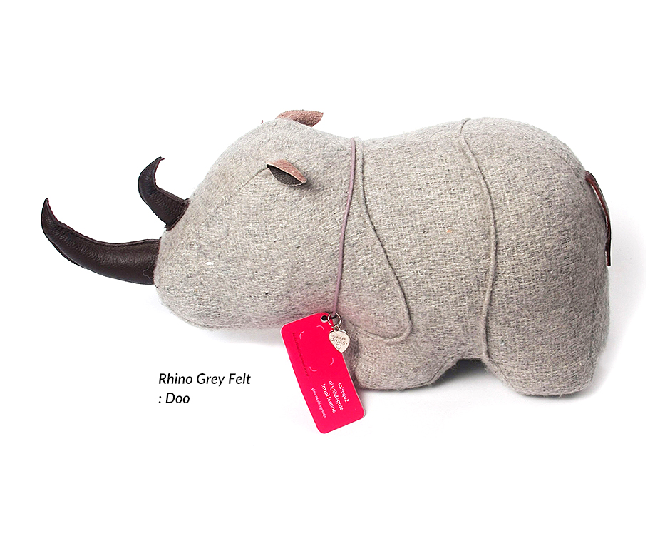 Rhino DOO, Grey Felt, 74 x 37 x 28cm, DOORHGF