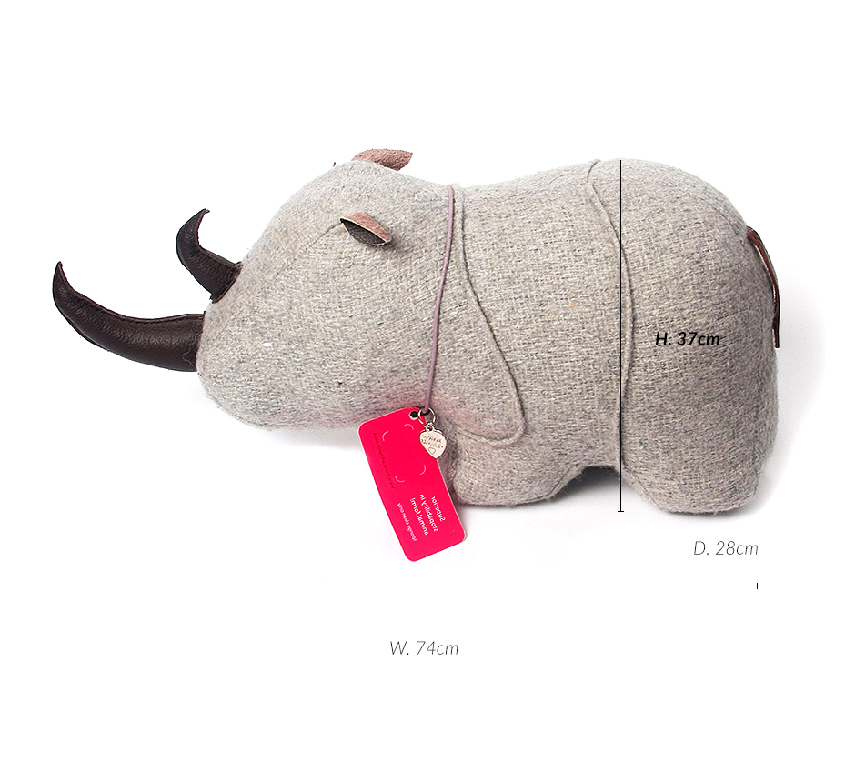 Rhino DOO, Grey Felt, 74 x 37 x 28cm, DOORHGF