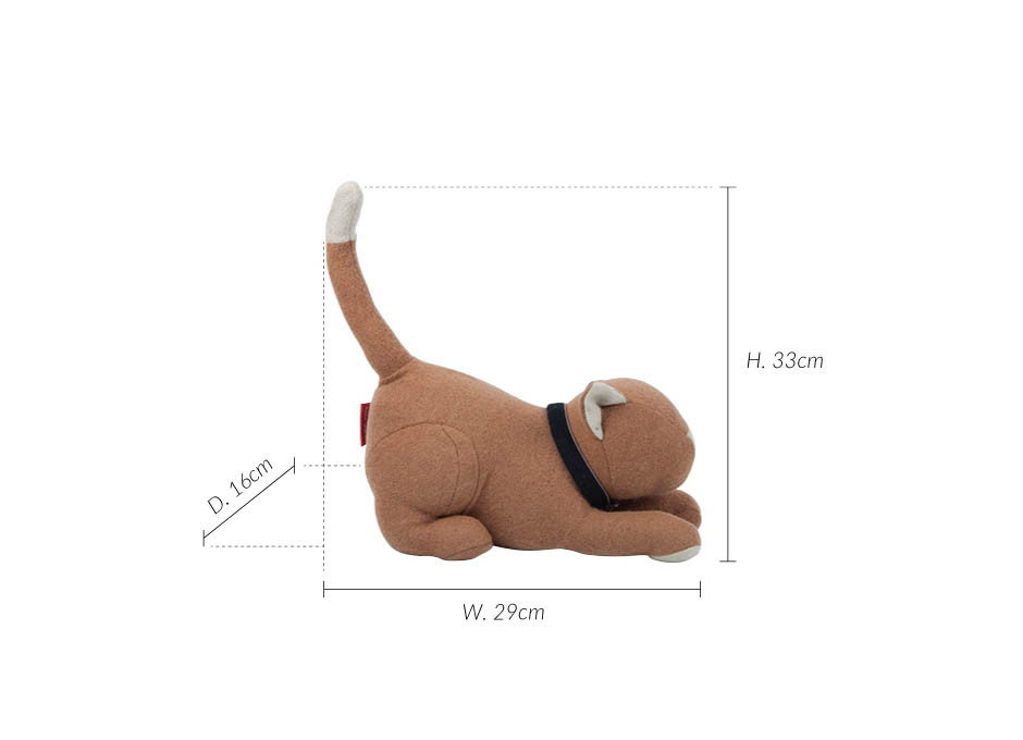 Cat Doot Stop, Biscuit Felt, 29x33x16cm, DSCTBCF