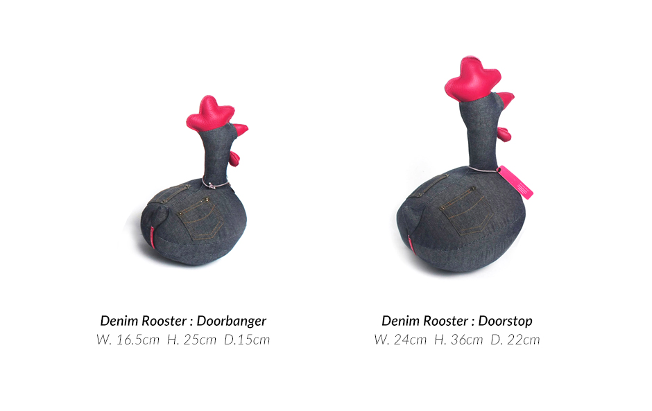 Rooster DS, Denim, 22 x 24 x 36cm, DSRODE
