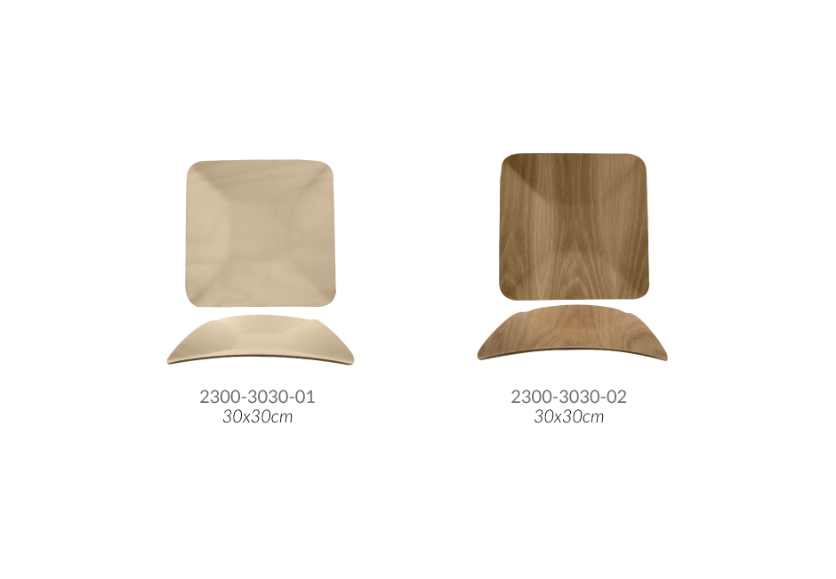 Deep serving tray, walnut, 30x30cm, 2300-3030-02