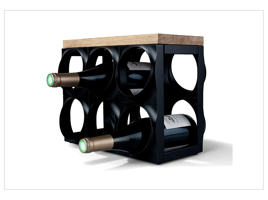 Wine rack 33×24 cm black