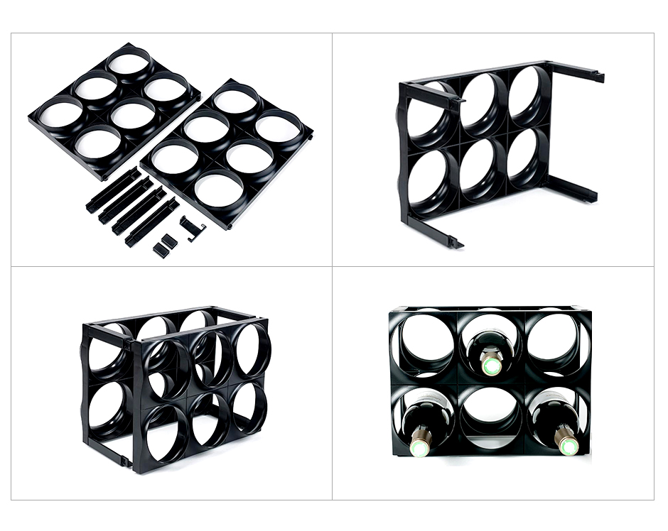 Wine rack 33×24 cm black