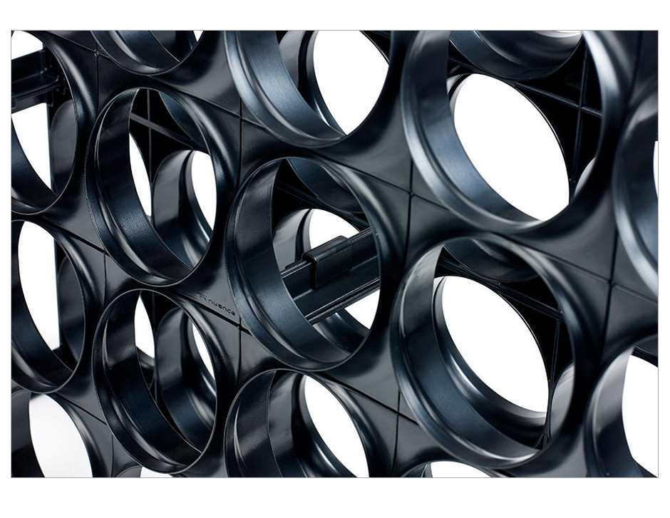 Wine rack 33×24 cm black