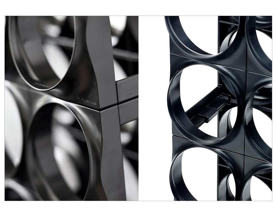 Wine rack 33×24 cm black