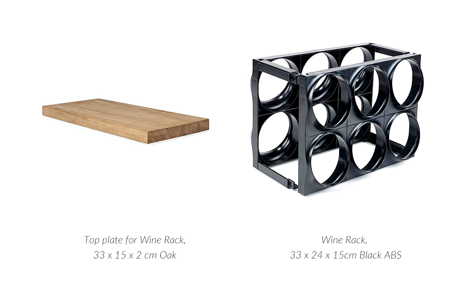 Wine rack 33×24 cm black