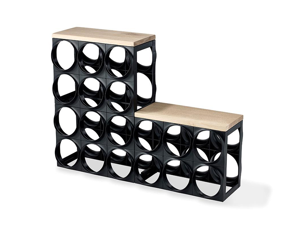 Wine rack 33×24 cm black