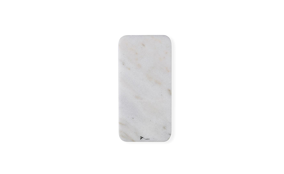 Serving Plate 30x15x1 white marble