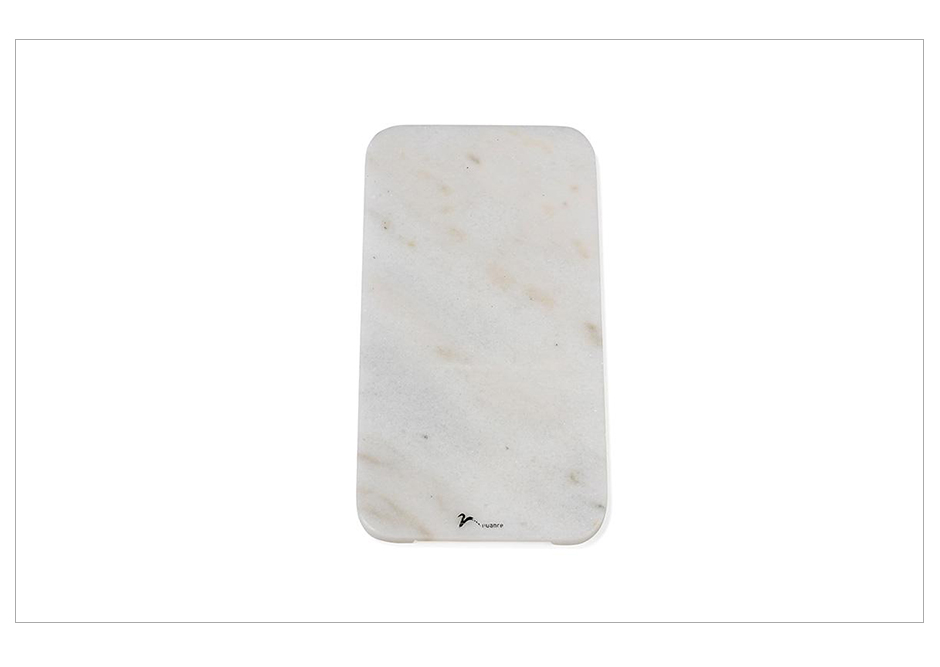 Serving Plate 30x15x1 white marble