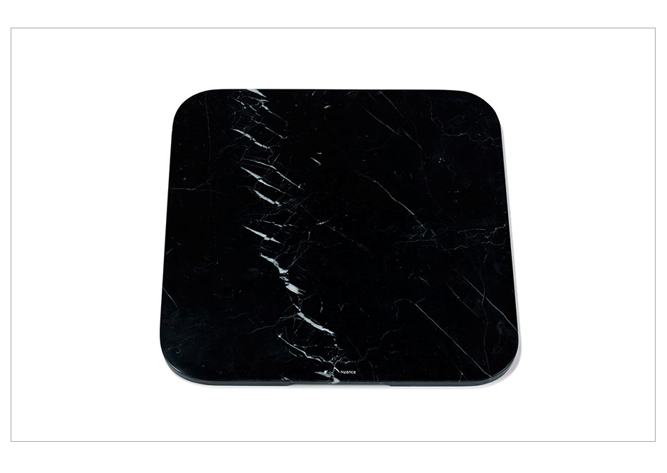 Serving plate.30x30x1 black marble