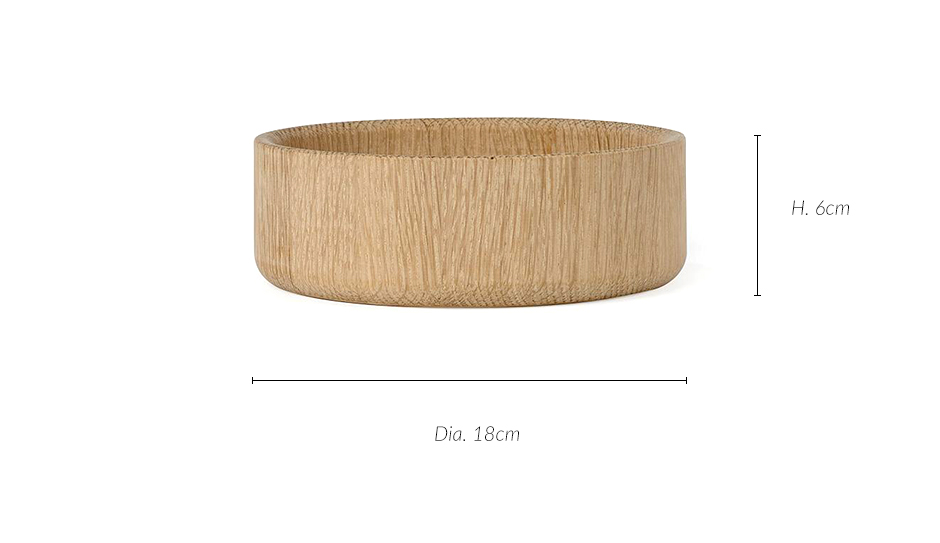 Bowl 6 cm Ø18 cm,oak nuance