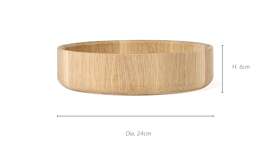 bowl 6 cm Ø24 cm oak nuance