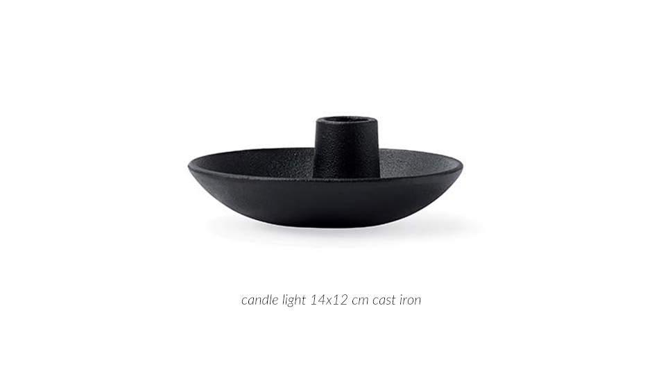 candle light 14×12 cm cast iron