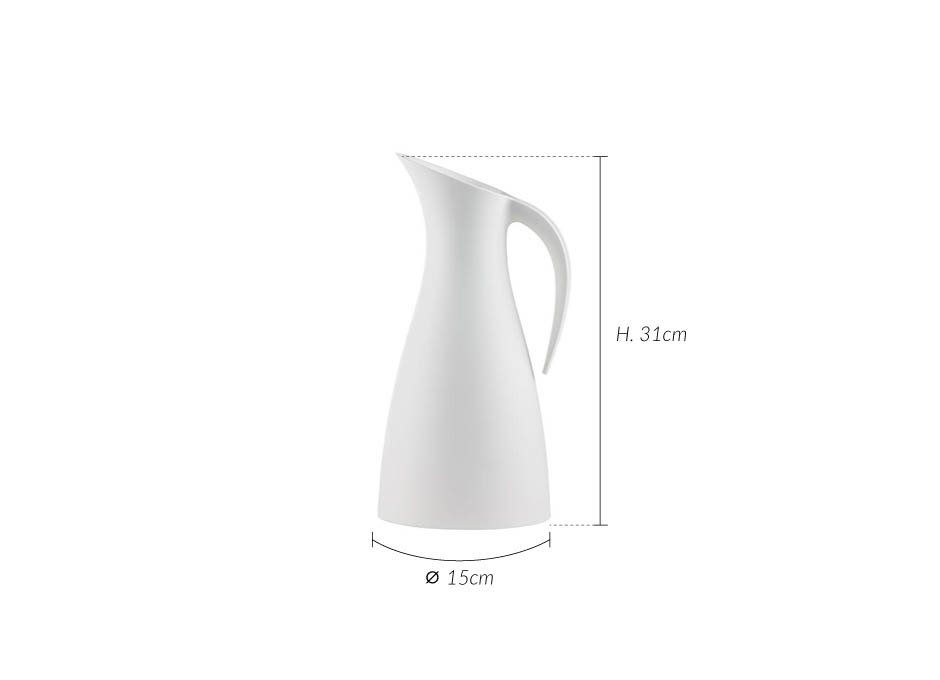 Vacuum Jug, 1 litre, Dia.15x31cm, White, 462774