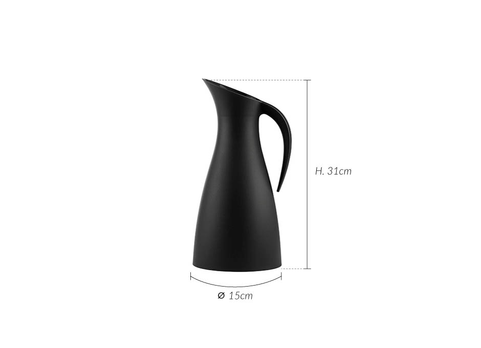 Vacuum Jug, 1 litre, Dia.15x31cm, Black, 462775