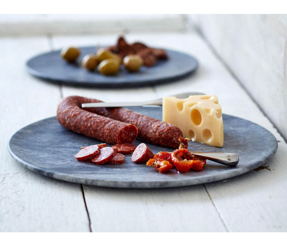Serving plate marble, 30x30cm, Grey, 462913