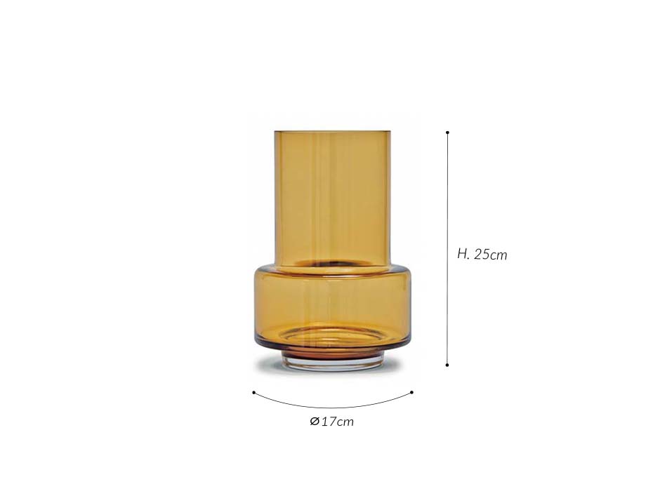 Hurricane M Amber, Yellow, Ø17x25cm, RD1034-AM