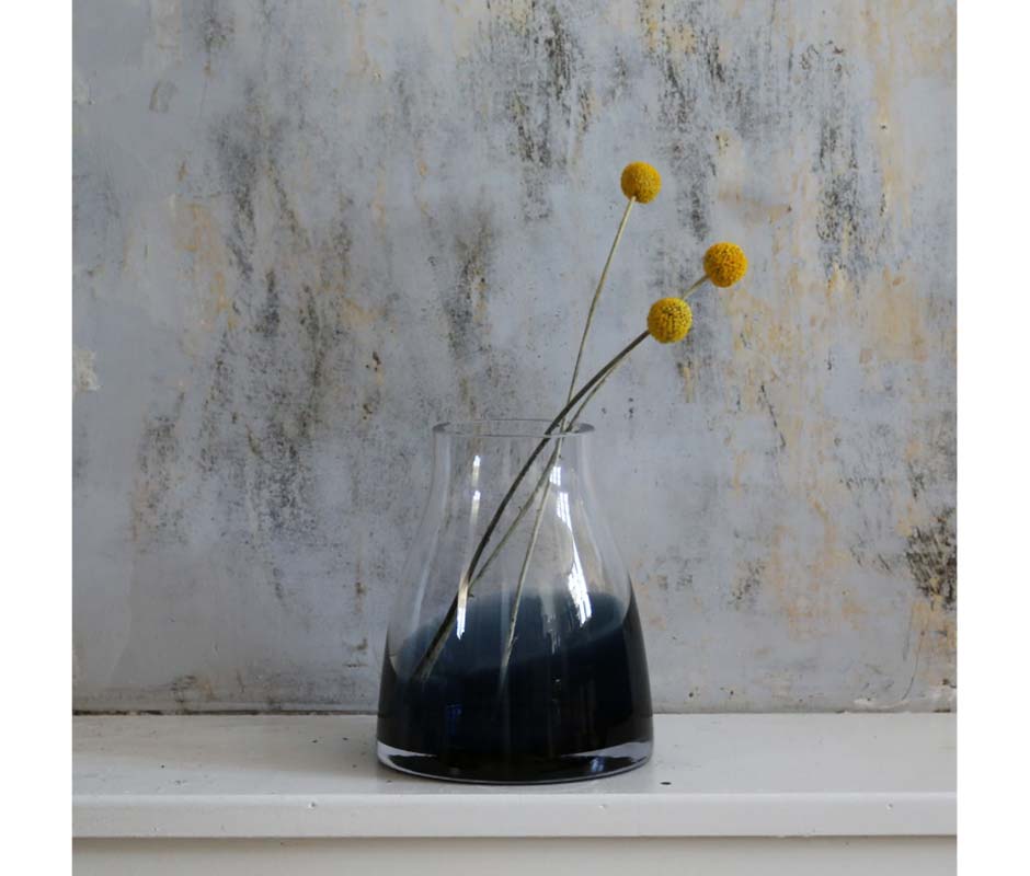 FLOWER VASE 2, Blue, Ø15x18cm, RD1001-013-C