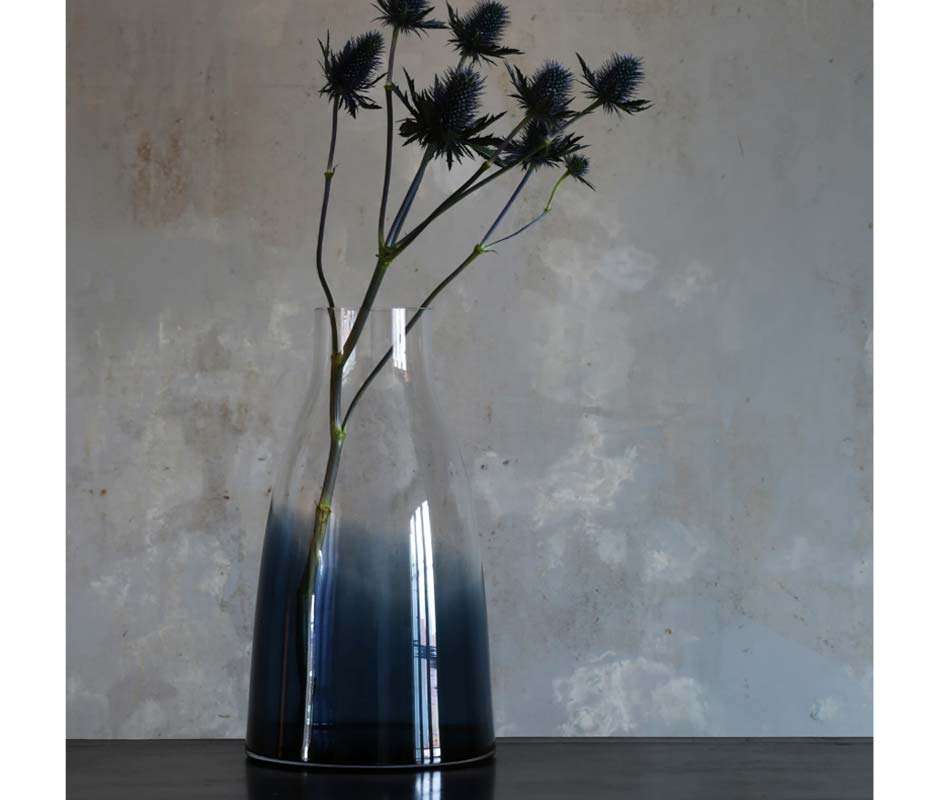 FLOWER VASE 3, Blue, Ø19x34cm, RD1002-013-C