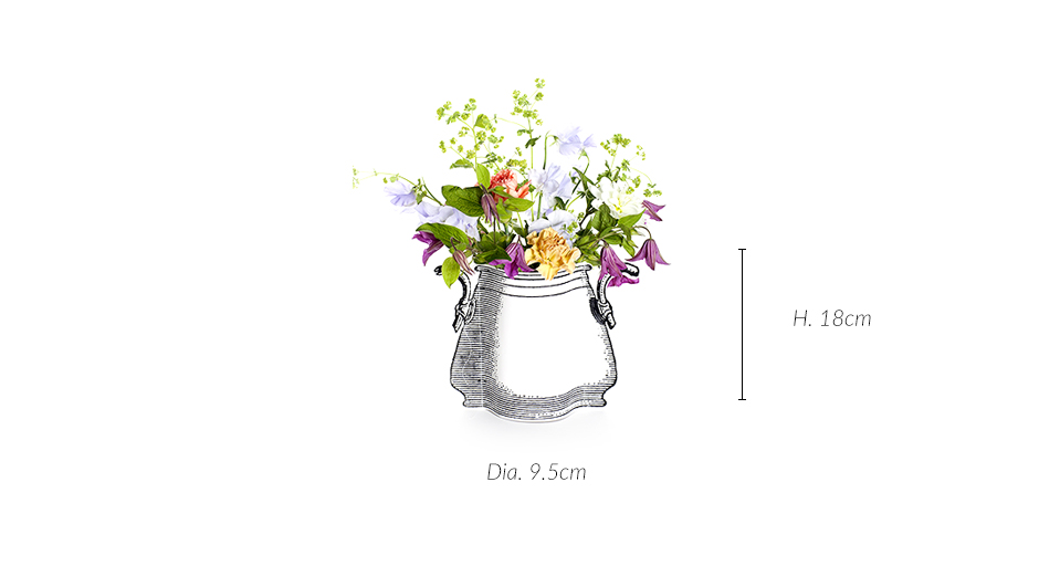 VASE PAPIER LOW COLLAR  L 2 LEVERS D9,5 H18