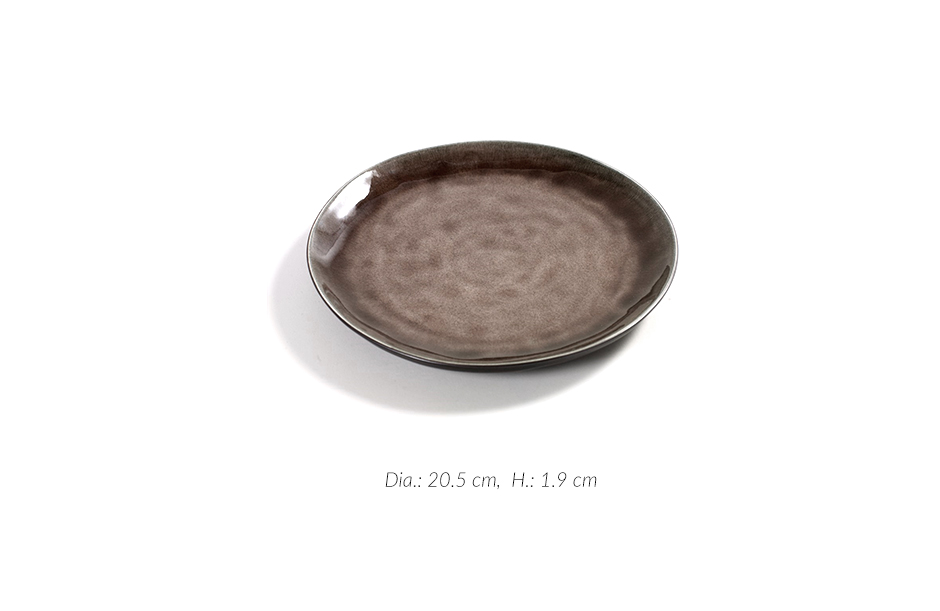 PLATE ROUND SMALL D20,5 H1,9 BROWN