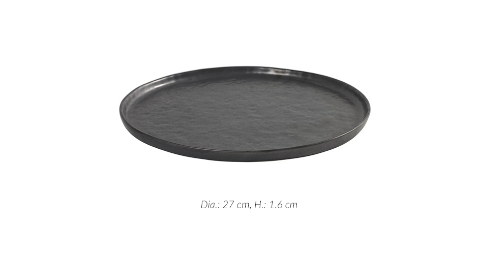 PLATE MEDIUM D27 H1,6 BLACK