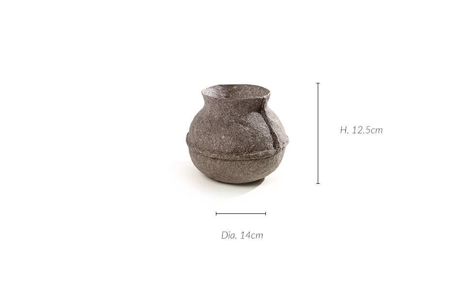 PAPERPULP ROUND POT D14 H12,5