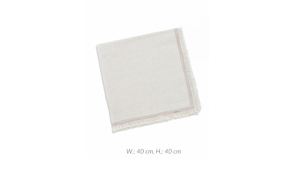 NAPKIN PASCALE 40 X 40 LIGHT GREY
