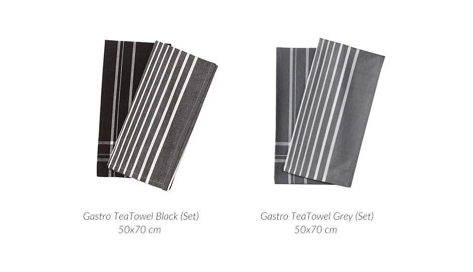 Teatowels, set(2pcss), 50 x 70cm, Black, 707740