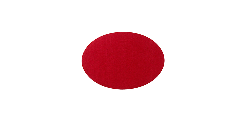 Oval Placemat, 33 x 48cm, Red, 709649