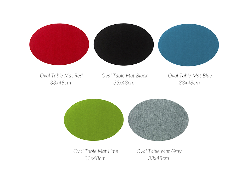 Oval Placemat, 33 x 48cm, Black, 709650
